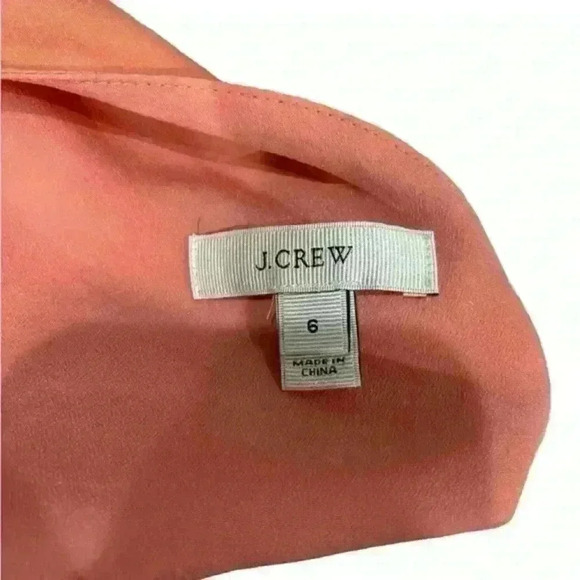 J. Crew 100% Dupioni Silk Halter Swoop Cocktail Formal Shift Dress Peach Size 6 - Picture 5 of 9